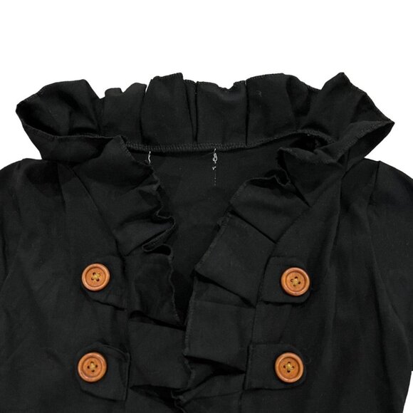 Pipperdoodles 3T Black Ruffle Cardigan Jacket - Picture 2 of 6